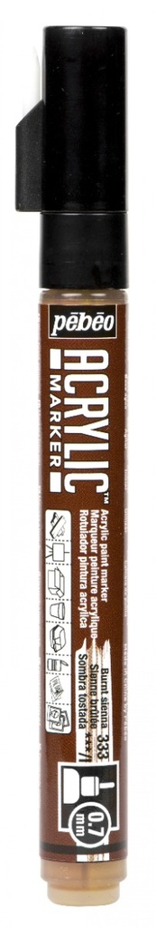Marqueur Peinture Acrylique 0.7MM Sienne Brulée - Pébéo
