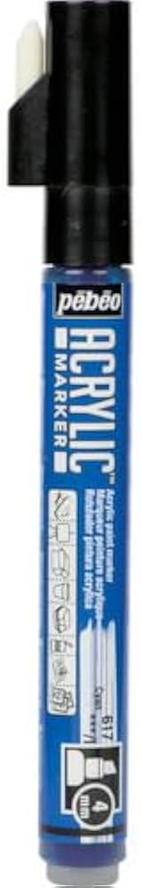 Marqueur Peinture Acrylique Biseauté 4MM Cyan - Pébéo