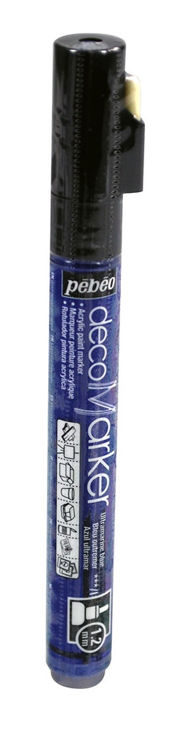 Marqueur Peinture DecoMarker 1.2MM Bleu Outre - Pébéo