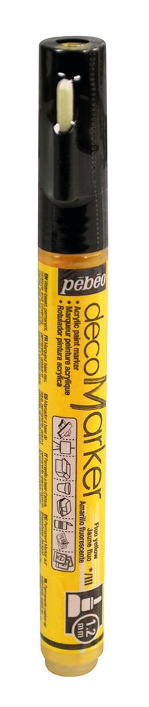 Marqueur Peinture DecoMarker 1.2MM Jaune Fluo - Pébéo