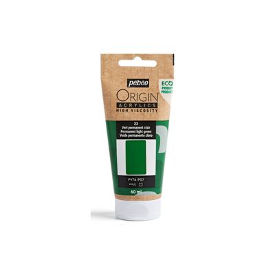 Origine Acrylique 60ML Vert Permanent Clair - Pébéo  