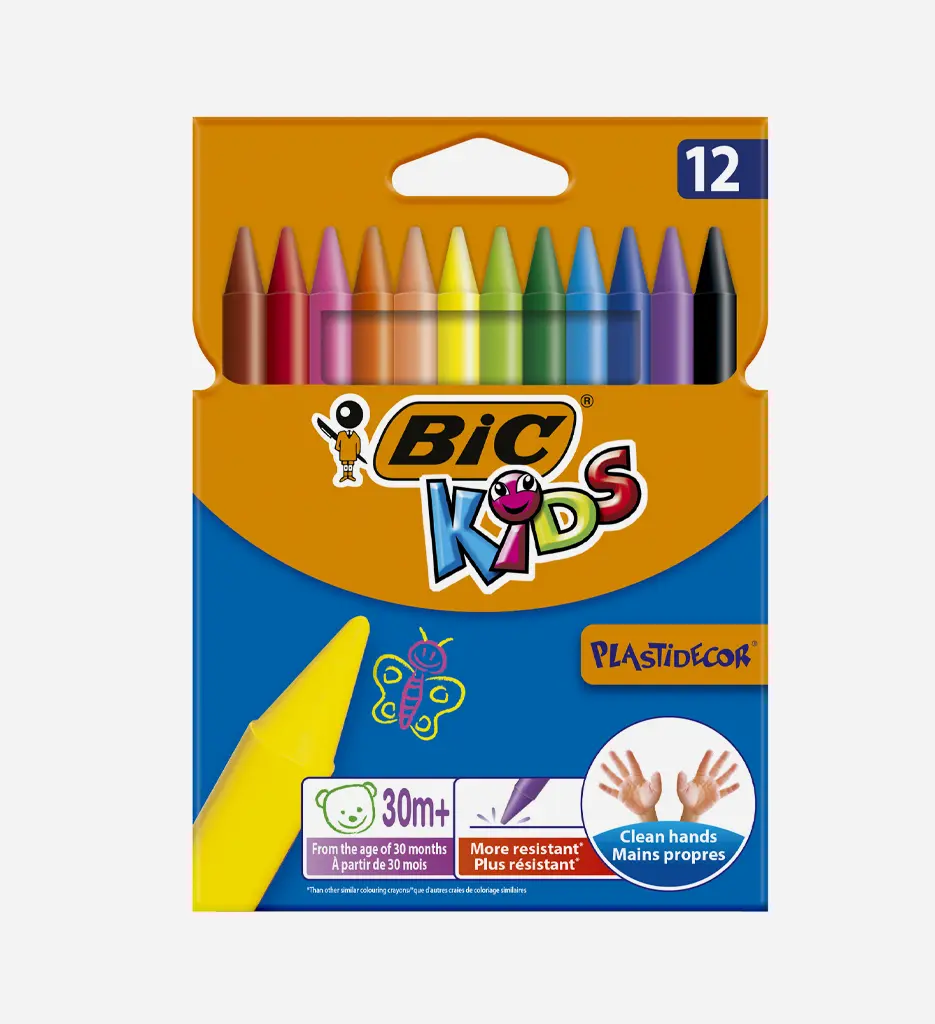 Pack de 12 Crayons de cire Plastidecor - Bic