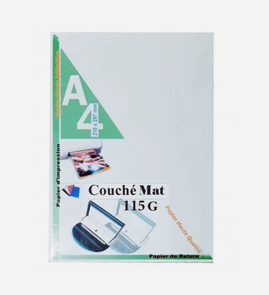 Paquet de 250 Page De Garde Couché Mat 115Gr A4 Ruspina