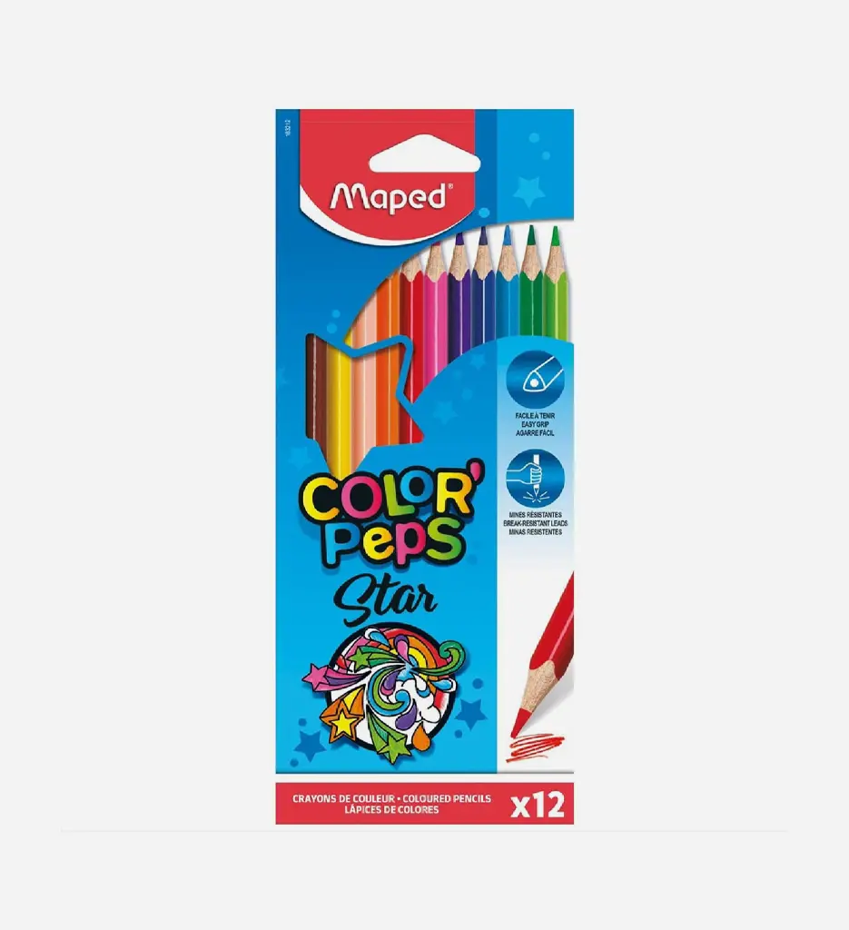 Paquet De 12 Crayon Couleur - MAPED 
