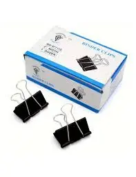 Paquet De 12 Pince à Clips Diamond 51mm Noir