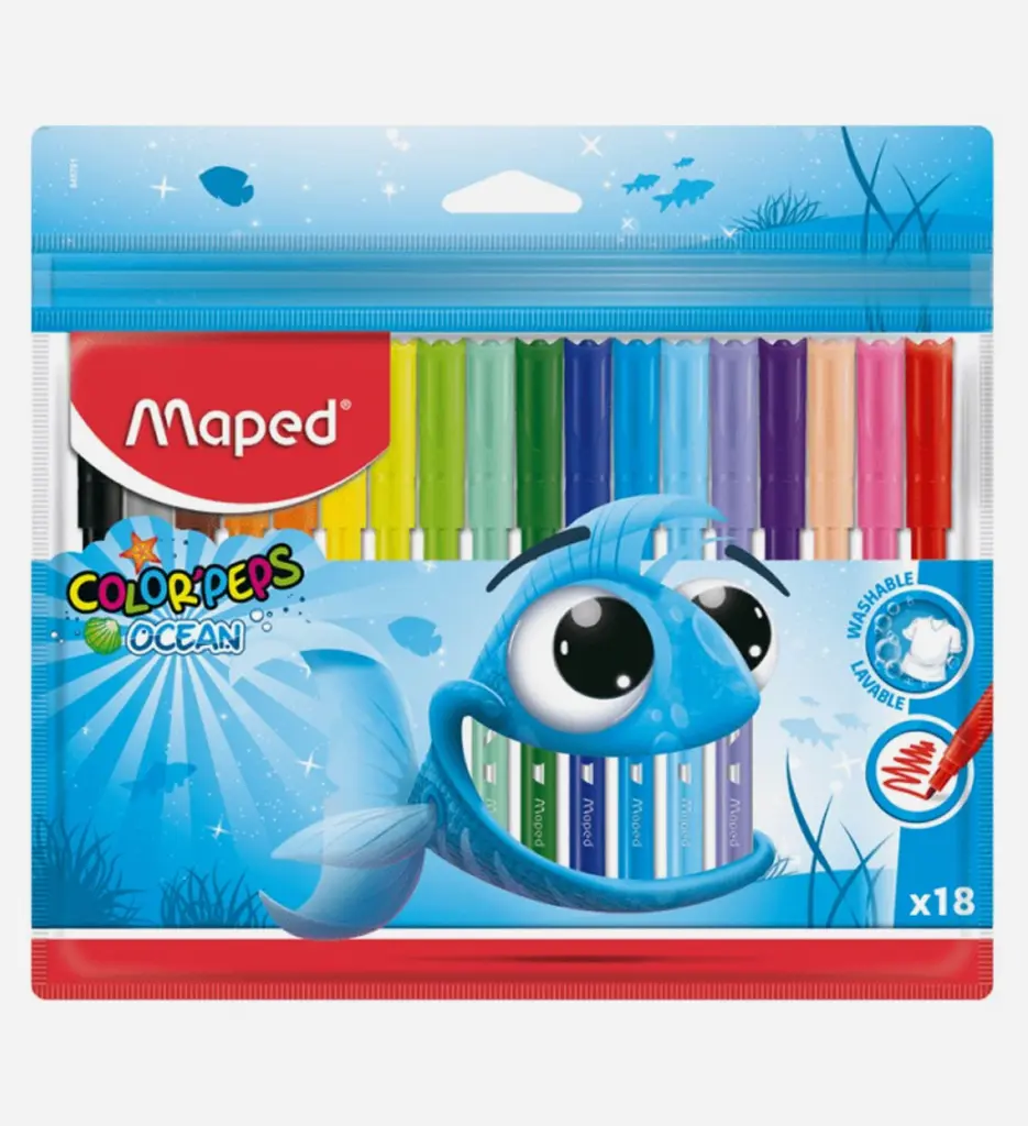 Paquet De 18 Feutres Coloor'peps Ocean - Maped