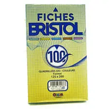 Paquet de 100 Fiches Bristol PM Couleur - OSCAR