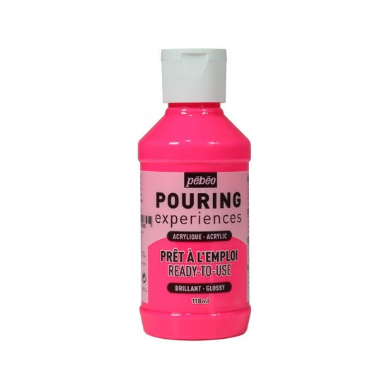 Peinture Acrylique Pouring 118ML Rose Fluo - PEBEO