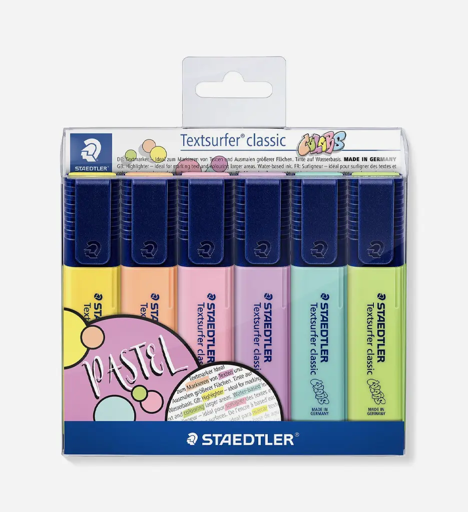 Pochette de 6 Surligneurs Pastel 364 CWP6 - Staedtler