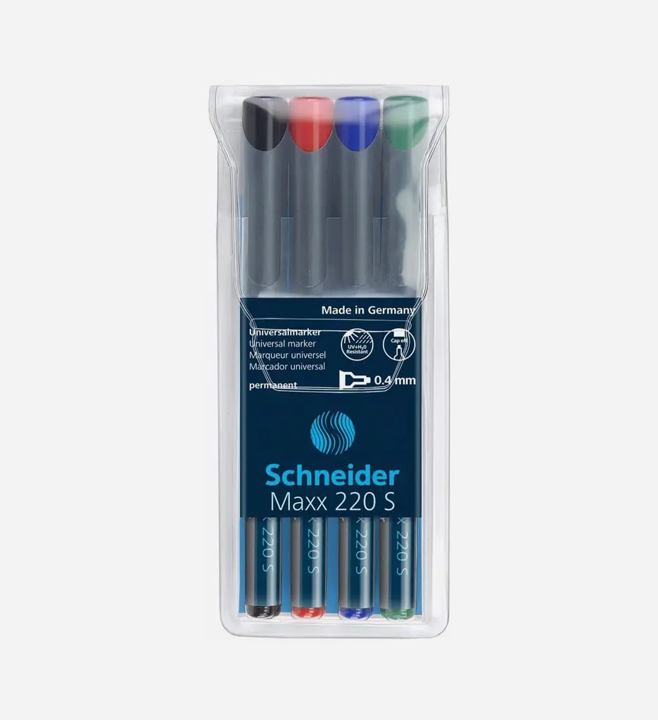 Pochette De 4 Marqueurs Permanant CD/DVD OHP 220