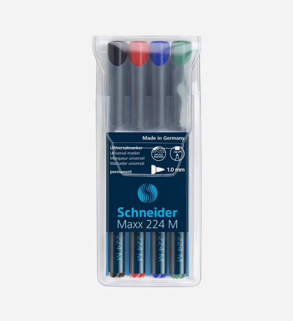 Pochette De 4 Marqueurs Permanants CD/DVD OHP 224