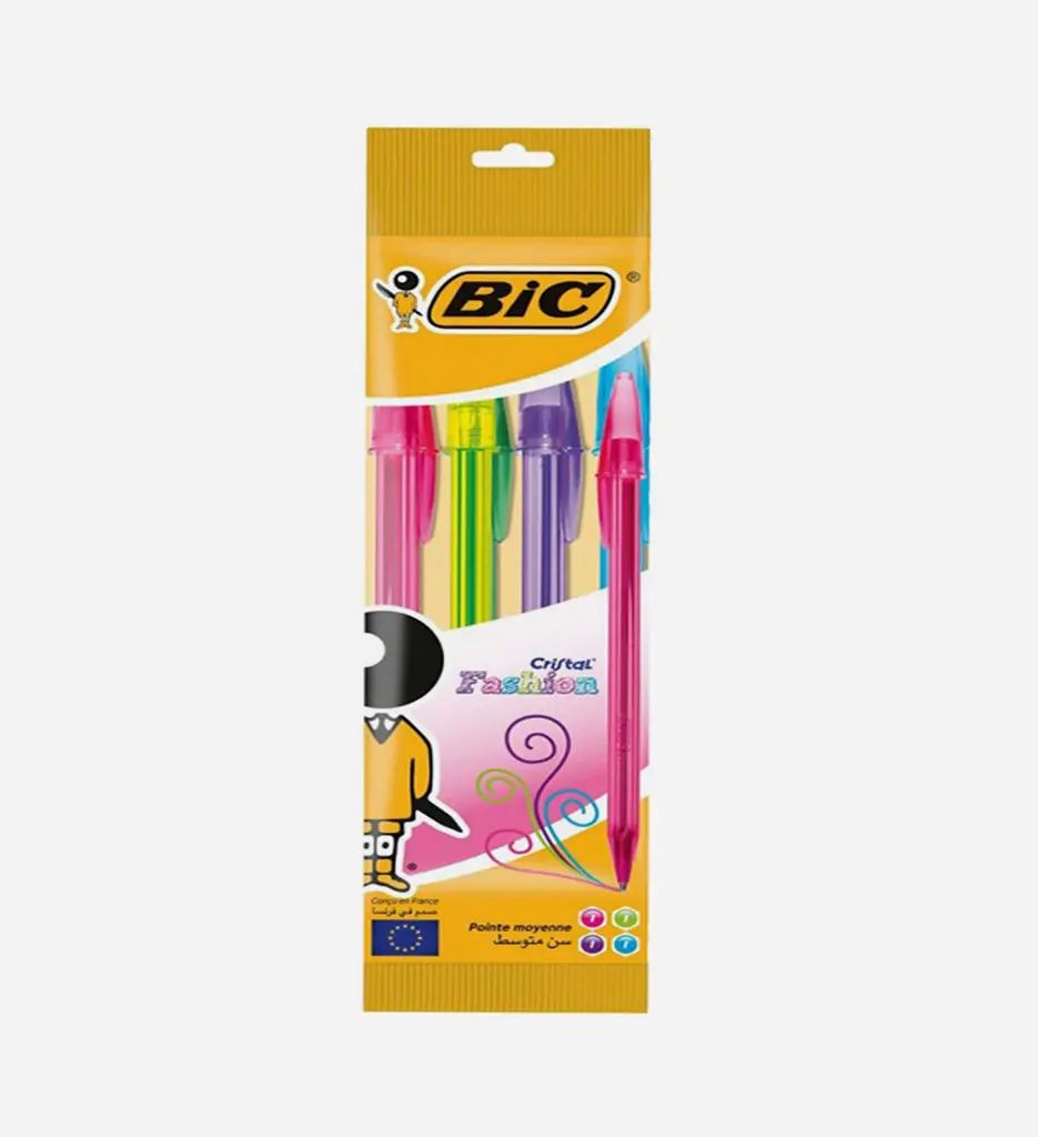 Pochette de 4 Stylos à Bille Fifty fashion - Bic