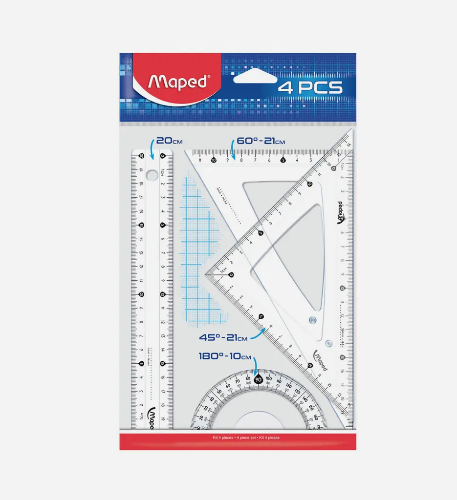 Pochette géométrique 4 pièces 20Cm - Maped