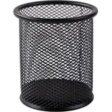 Pot a Stylo Circulaire Métal Noir E9172