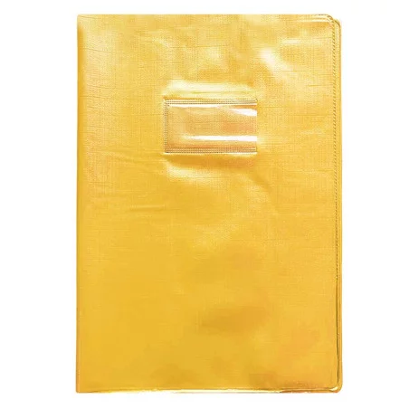 Protège-Cahier En PVC Lino 24x32 Jaune - Purple