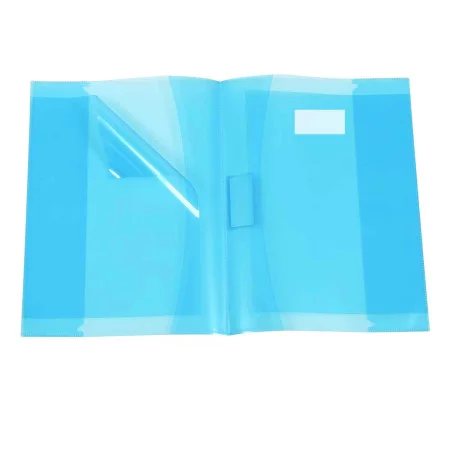 Protège-Cahier En PVC Glossy 17x22Cm Bleu Clair - Purple