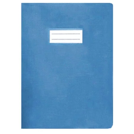 Protège-Cahier En PVC Lino 17x22Cm Bleu - Purple