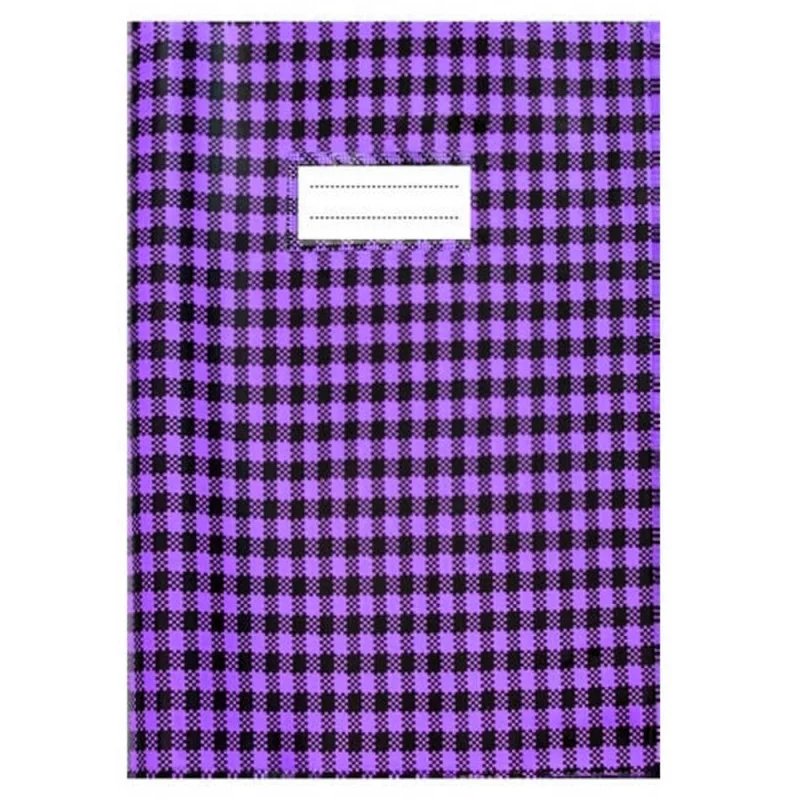 Protège-Cahier En PVC Vichy 17x22Cm Violet - Purple