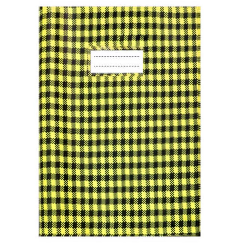 Protège-Cahier En PVC Vichy 17x22Cm Jaune - Purple