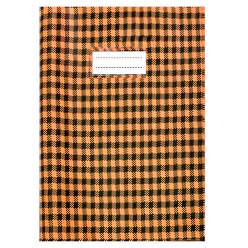Protège-Cahier En PVC Vichy 17x22Cm Orange - Purple