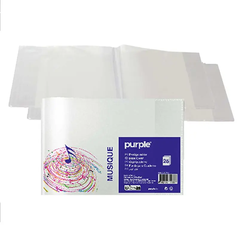 Protège-Cahier Musique En PVC - Purple