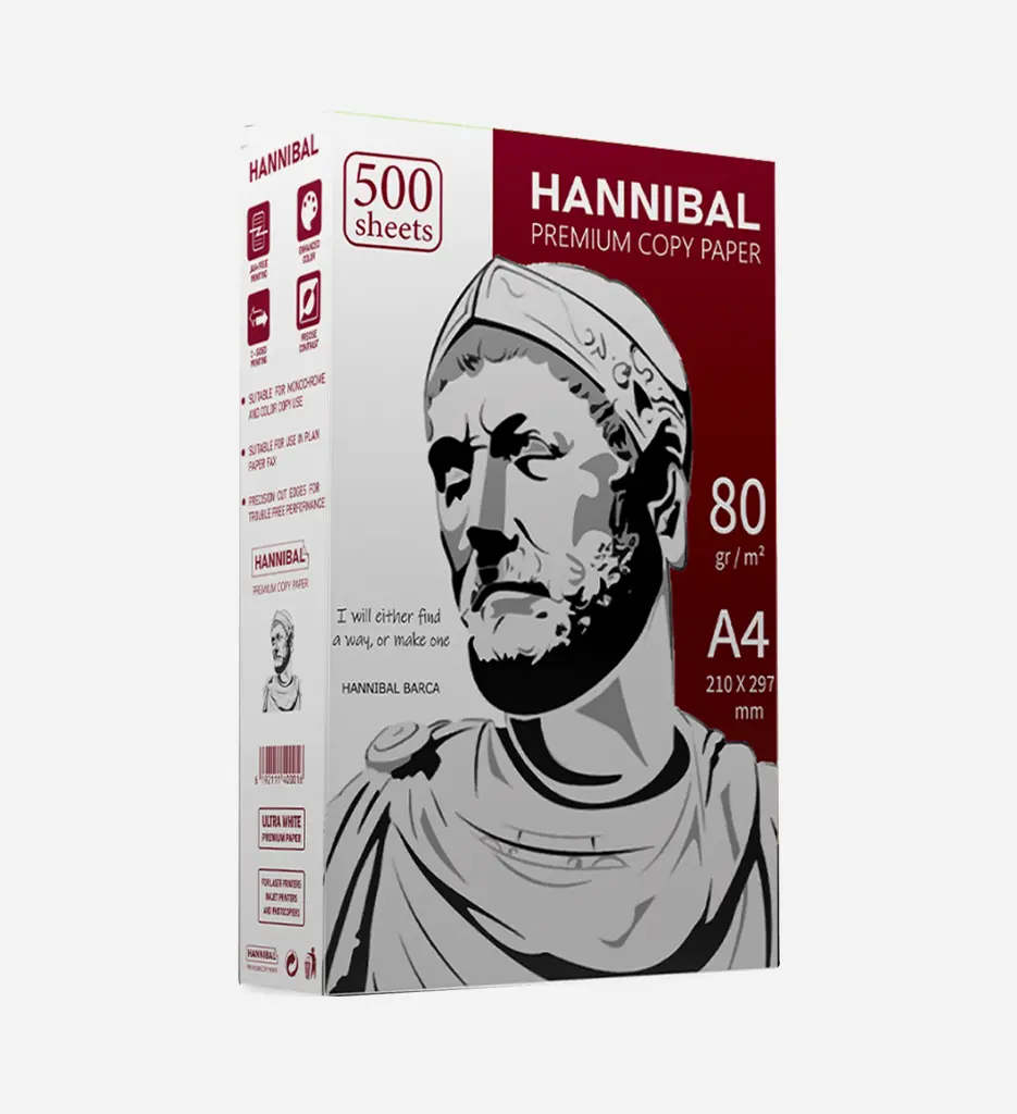 Rame Papier Blanc A4 Hannibal 80Gr 500F