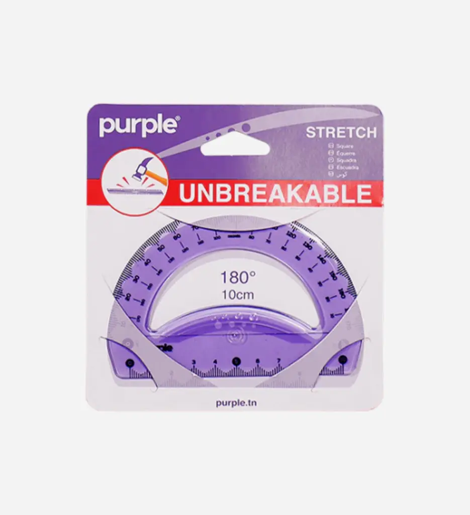 Rapporteur 180°/10Cm Stretch - Purple