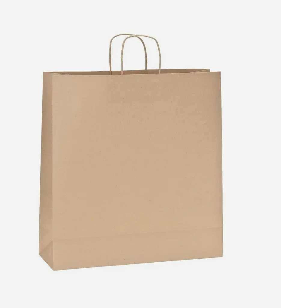 Sac en Kraft Ecru Avec Poigné Torsadée 330*120*410