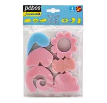 Set 6 Tampons Double Mousse Formes Assorties - Pébéo 