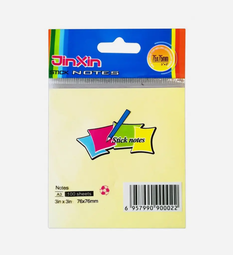 Stick Note 76x76 100 Feuilles - Jaune