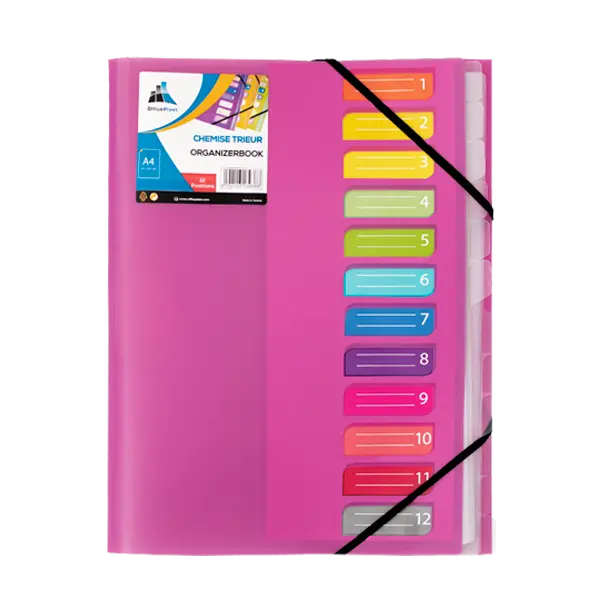 Trieur a Elastique 12 Positions A4 - PURPLE