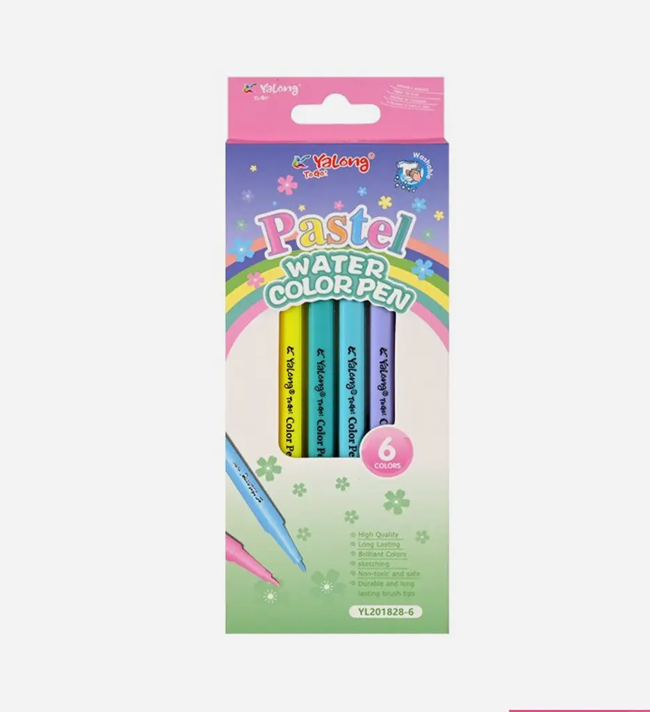 Blister de 6 Feutres Pastel YL201828-6 - Yalong