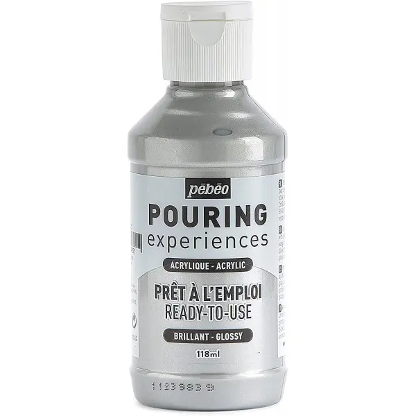 Acrylique Pouring Experiences, Argent