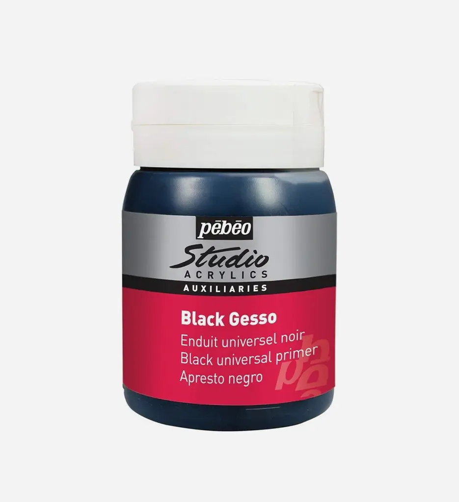 Acrylique Studio Gesso 500Ml Noir - Pébéo