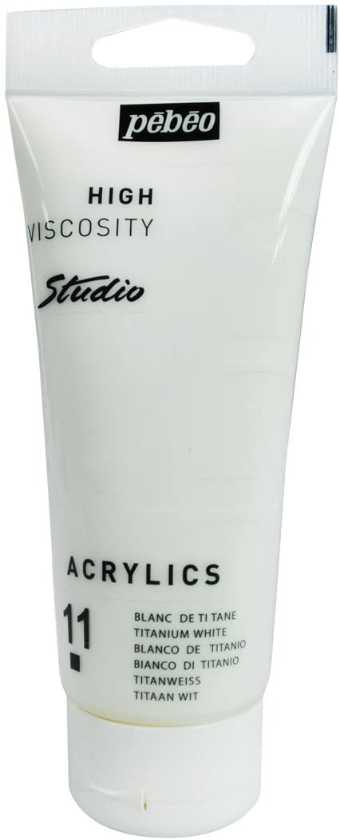 Acrylique Studio High Viscosity 100ML Blanc Titane -PEBEO 