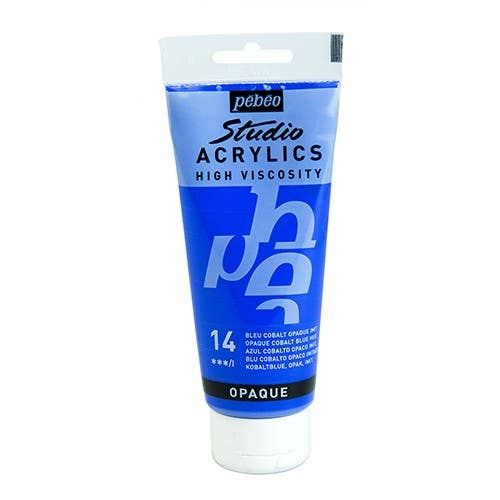 Acrylique Studio High Viscosity 100Ml Bleu Cobalt - Pébéo 