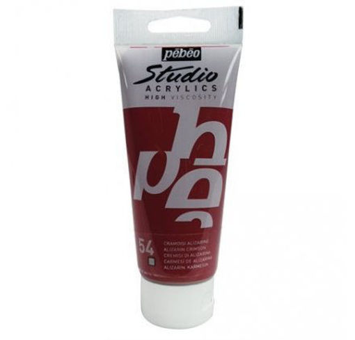 Acrylique Studio High Viscosity 100ML Cramoisie D'Alizarine - PEBEO 