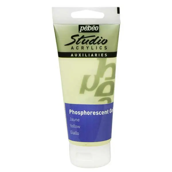 Acrylique Studio High Viscosity 100Ml Gel Phosphorescent Jaune - Pébéo 