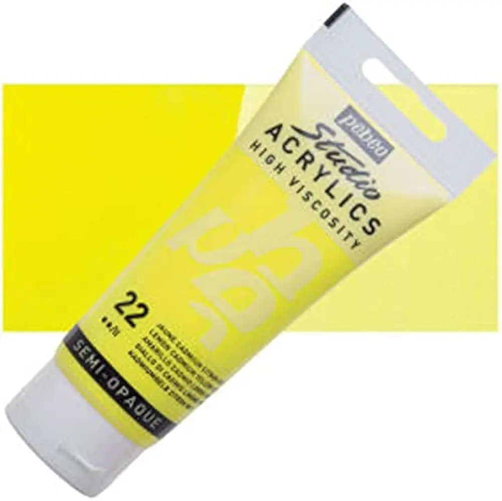 Acrylique Studio High Viscosity 100Ml Jaune Cadmium Clair - Pébéo                                                                                                                                