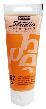 Acrylique Studio High Viscosity 100ML Jaune Cadmium Foncé - PEBEO