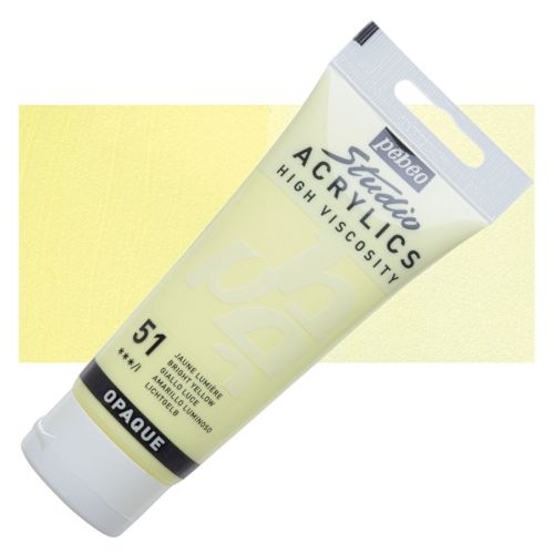 Acrylique Studio High Viscosity 100Ml Jaune Lumière - Pébéo