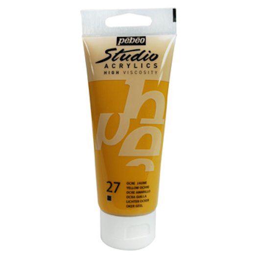 Acrylique Studio High Viscosity 100Ml Ocre Jaune - Pébéo 