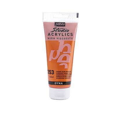 Acrylique Studio High Viscosity 100ML Orange Jaune Iridescent - PEBEO