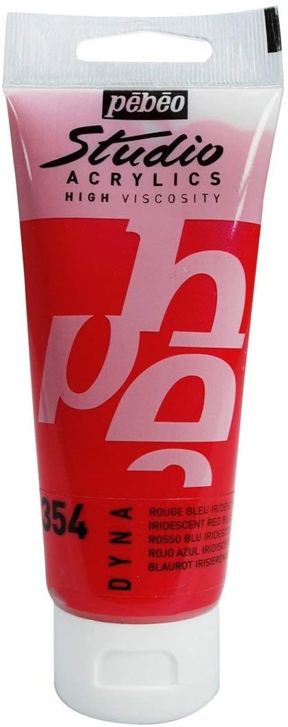 Acrylique Studio High Viscosity 100Ml Rouge Bleu Iridescent - Pébéo 