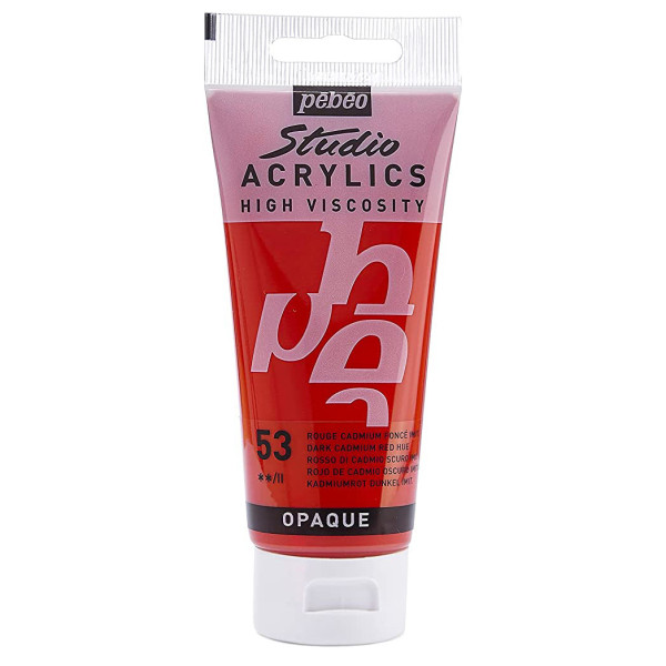 Acrylique Studio High Viscosity 100ML Rouge Cadmium Foncé - PEBEO 