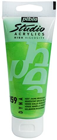 Acrylique Studio High Viscosity 100Ml Vert Jaune Iridescent - Pébéo