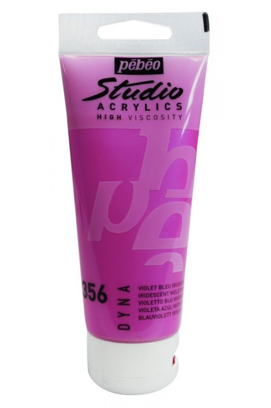 Acrylique Studio High Viscosity 100Ml Violet Bleu Iridescent - Pébéo 