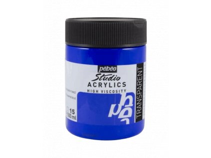 Acrylique Studio High Viscosity 500Ml Cyan Primaire Opaque - Pébéo