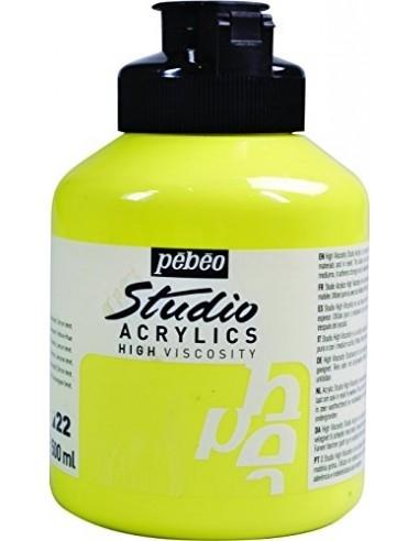 Acrylique Studio High Viscosity 500Ml Jaune Cadmium Citron - Pébéo