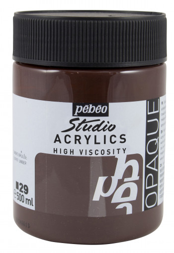 Acrylique Studio High Viscosity 500ML Marron Ombre Brûlée - Pébéo